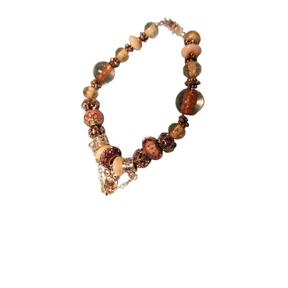 Hand Crafted Beaded bracelet 8 1/2" - Picture 6 of 10